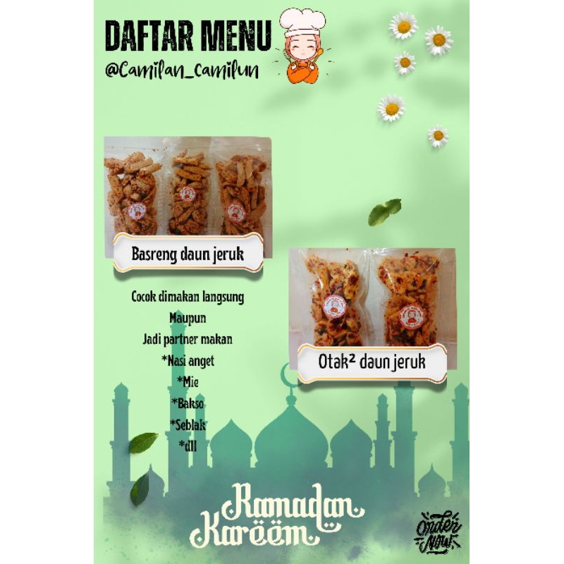 

basreng dan otak otak mini daun jeruk