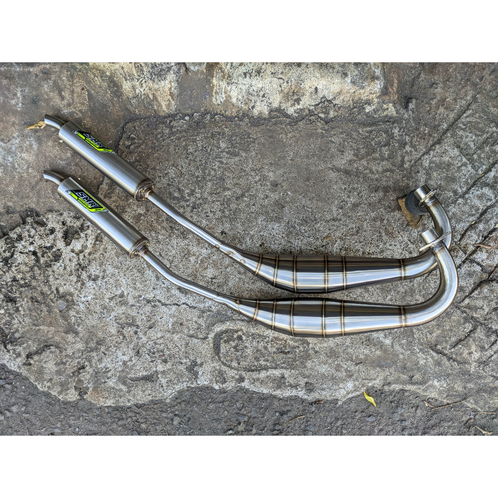 Knalpot SMR Satria 2tak Hiu Kolong Scorpio Full Stainless
