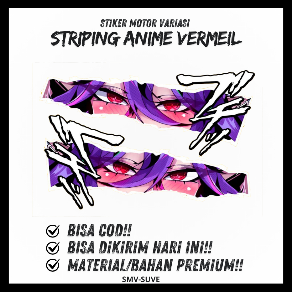 Stiker Striping Vermeil Sticker Anime Vermeil In Gold Kanan Kiri Stiker Mata Anime Vermeil In Gold