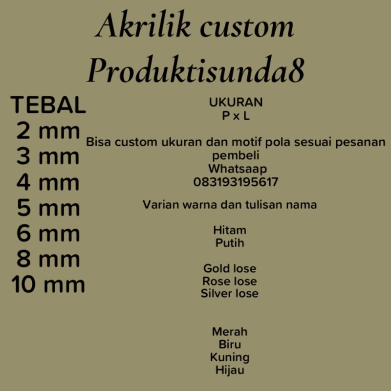 

AKRILIKcustom