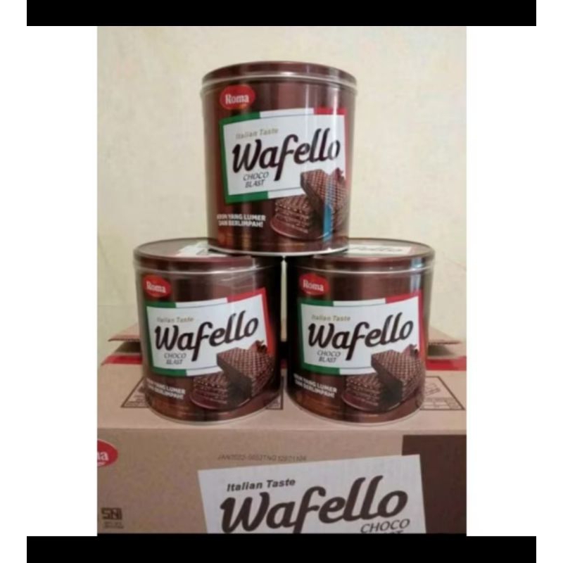 

waffelo coklat kaleng
