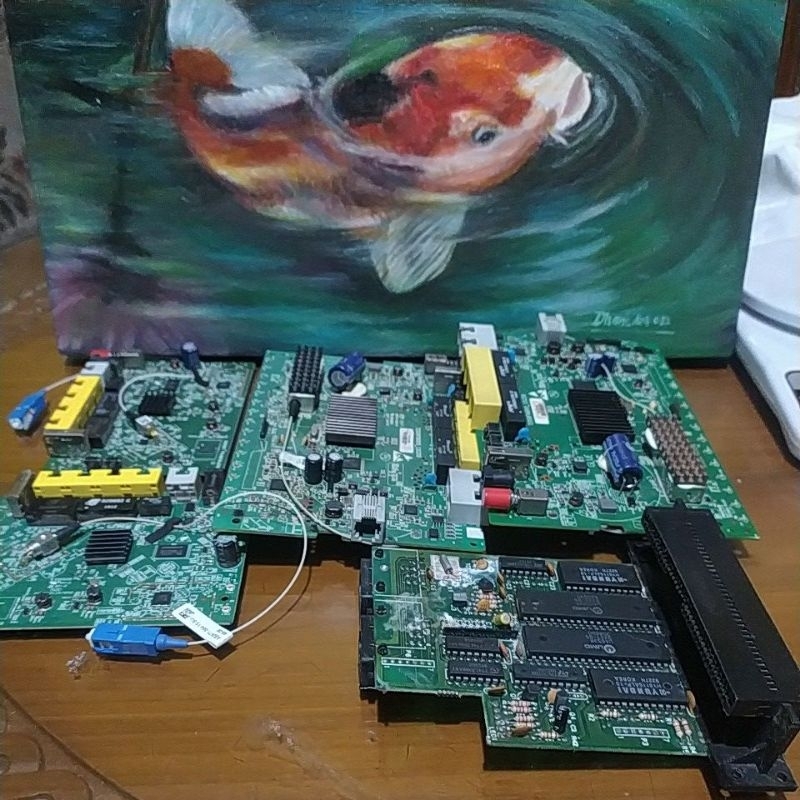 PCB wifi ZTE + PCB ic cucuk ( 5 pcs ) matot.