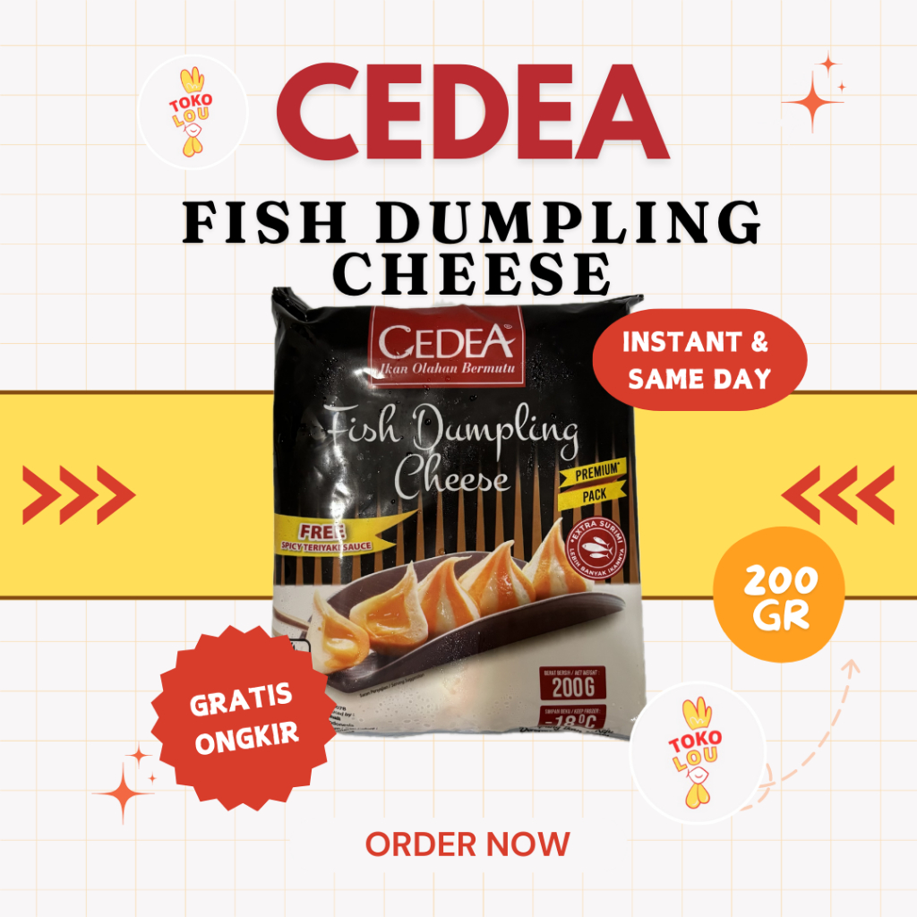 

CEDEA FISH DUMPLING CHEESE 200GR PREMIUM PACK | DUMPLING KEJU