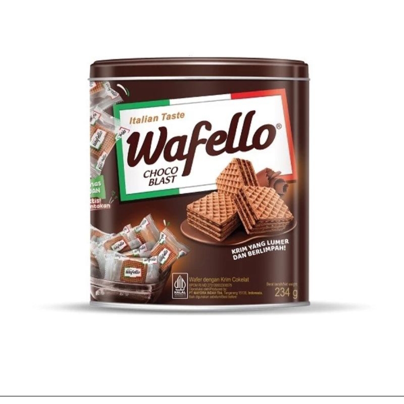 

Roma Wafello Wafer Cream Coklat Italian Taste 234 Gram