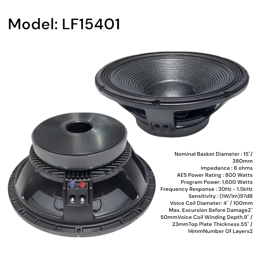 Component Speaker 15 Inch LF15G401 Komponen speaker rcf lf15g401 karakter bass / subwoofer