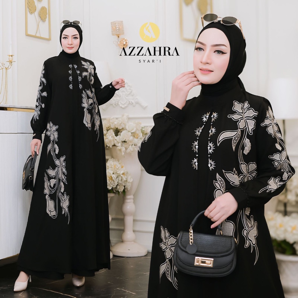 Dress by Azzahra Premium / Azzahra Original / Gamis Azzahra Mewah / Gamis Azzahra /Gamis Ramadhan / 
