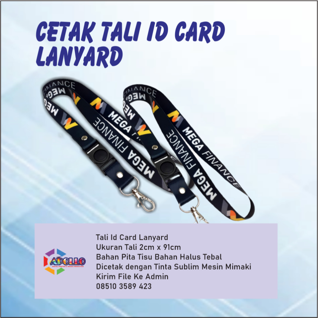 

lanyard id card custom 2 cm 2 sisi cetak lanyard priting sublim cetak tali lanyard id card gantungan id card
