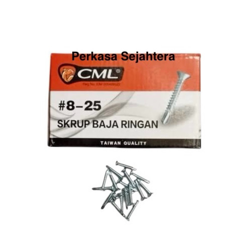 Sekrup Baja Ringan GRC CAMEL / Sekrup GRC Putih CAMEL 8 x 25 (2.5cm)
