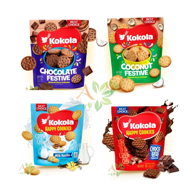 

Kokola Chocolate Festive Biskuit Rasa Kola Cokelat