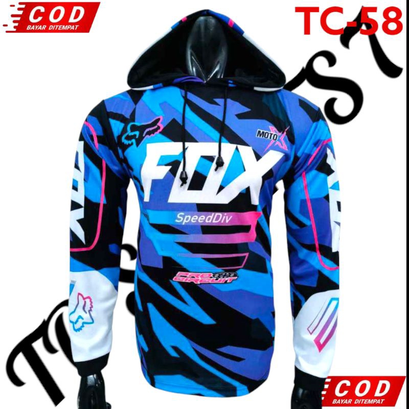 COD JERSEY SEPEDA GUNUNG MTB DEWASA MOTOCROSS TRAIL NEW TERLARIS LENGAN PANJANG PRIA HOODIE BERTOPI 