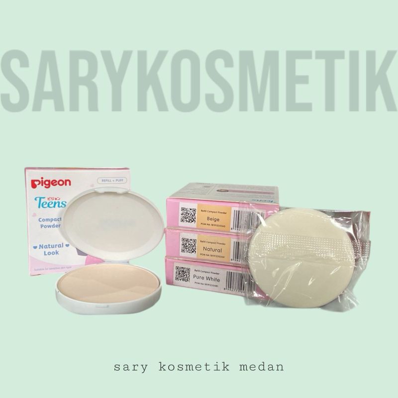 sarykosmetik - PIGEON REFILL BEDAK BOX PINK - PIGEON TEENS NATURAL LOOK COMPACT POWDER