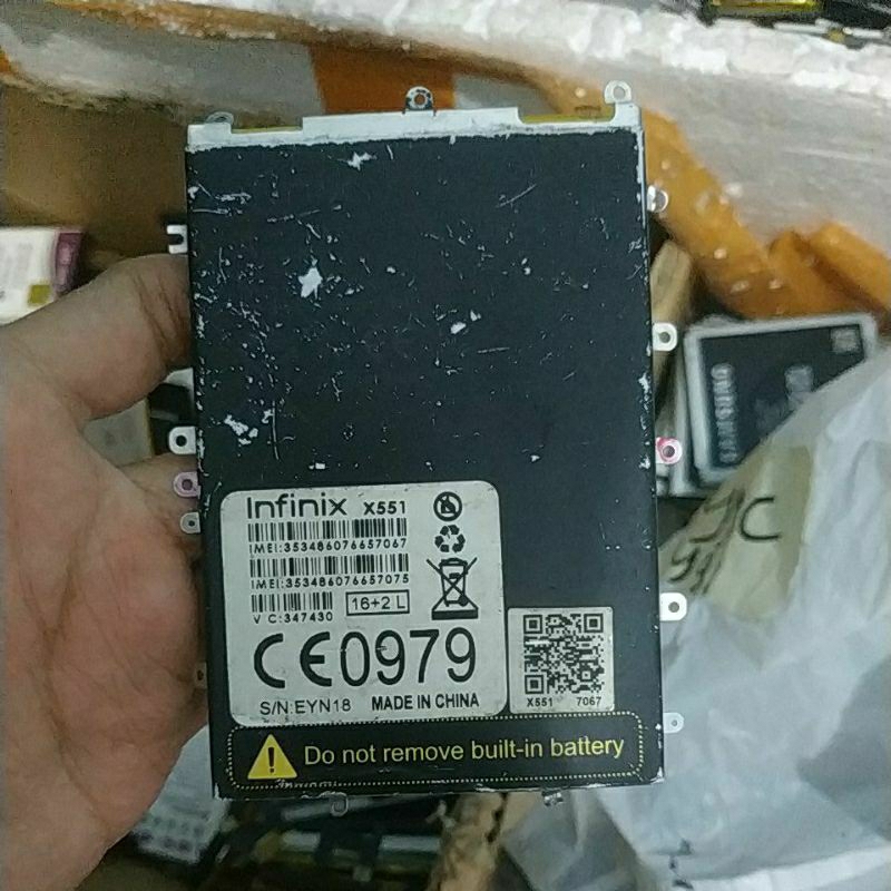 baterai bekas infinix hot not x551 minus baca deskripsi