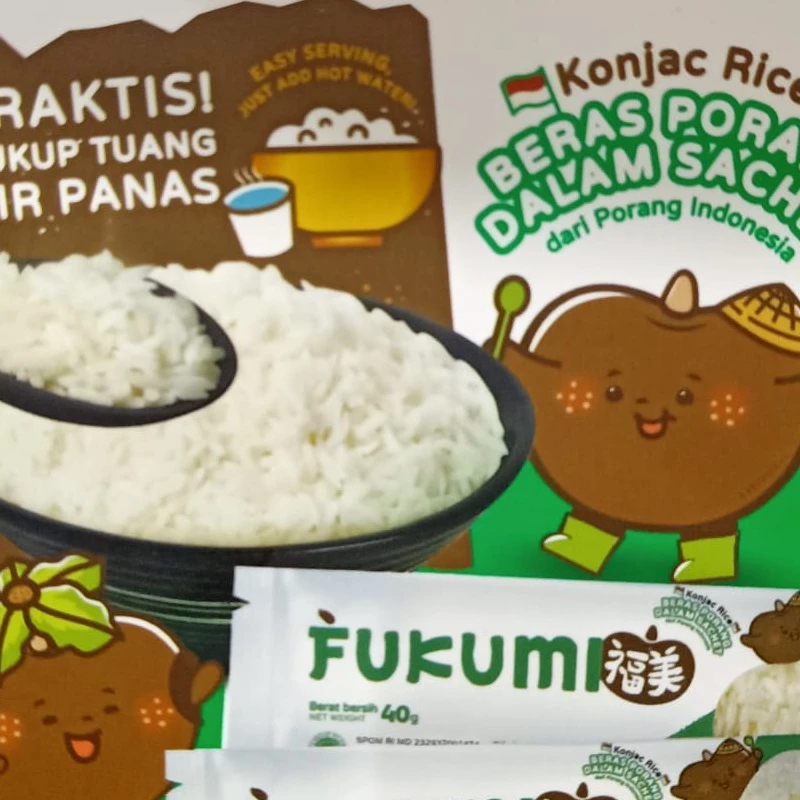 

FAKUMI BERAS PORANG Beras Porang 1 Pouch & 1 Box Sachet - Shirataki / Konjac