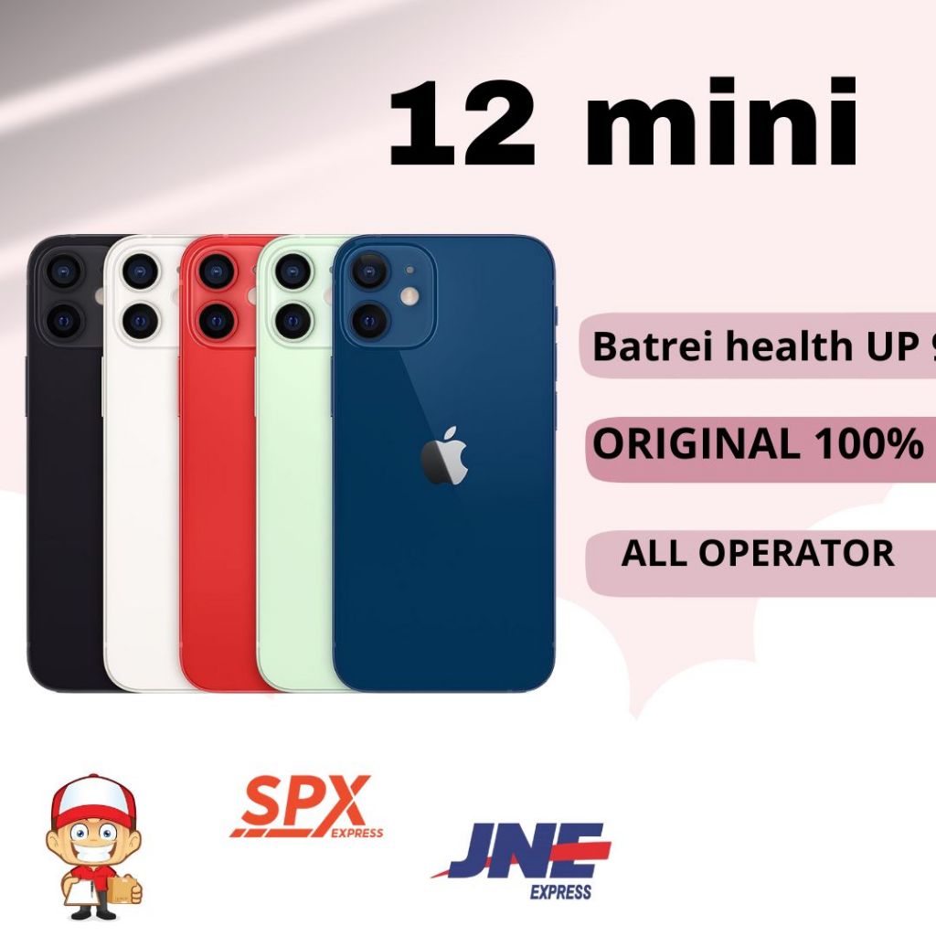 IPHONE 12 MINI 64GB 128GB SECOND ORI EX INTER BH UP 95 NO MINUS MULUS FULLSET BERGARANSI