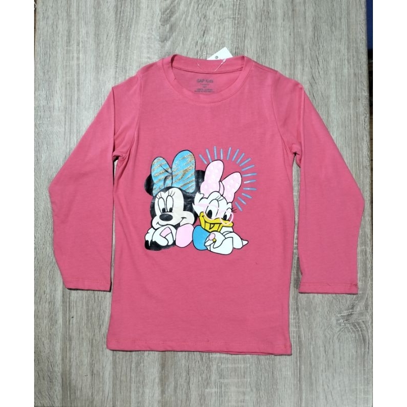 Kaos lengan panjang anak perempuan usia 5-10 tahun 'GAP Kids' original