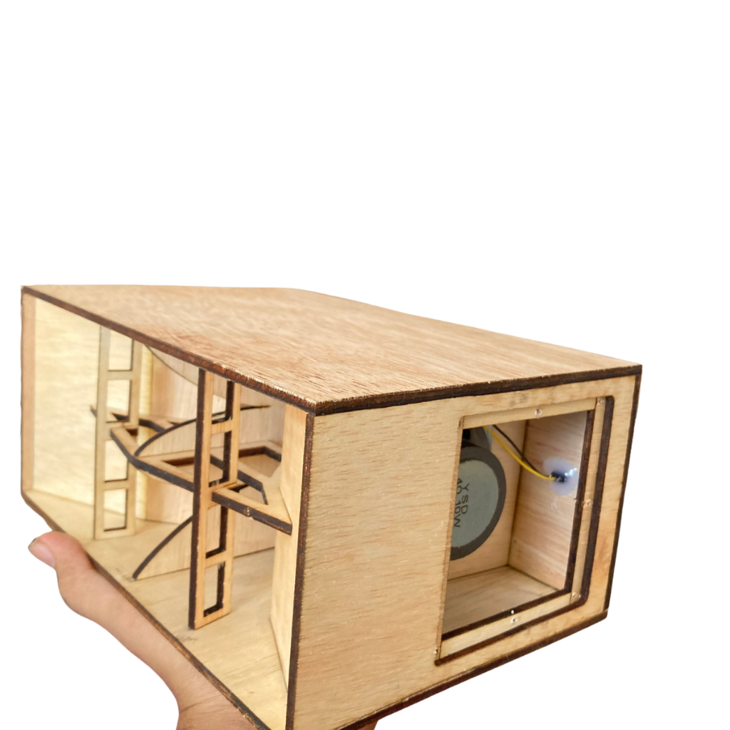 Box CLA 3 Inch Double Plus Speaker Ketebalan Bahan 4mm Pemotongan CNC Laser Siap Pakai Sambung ke Po