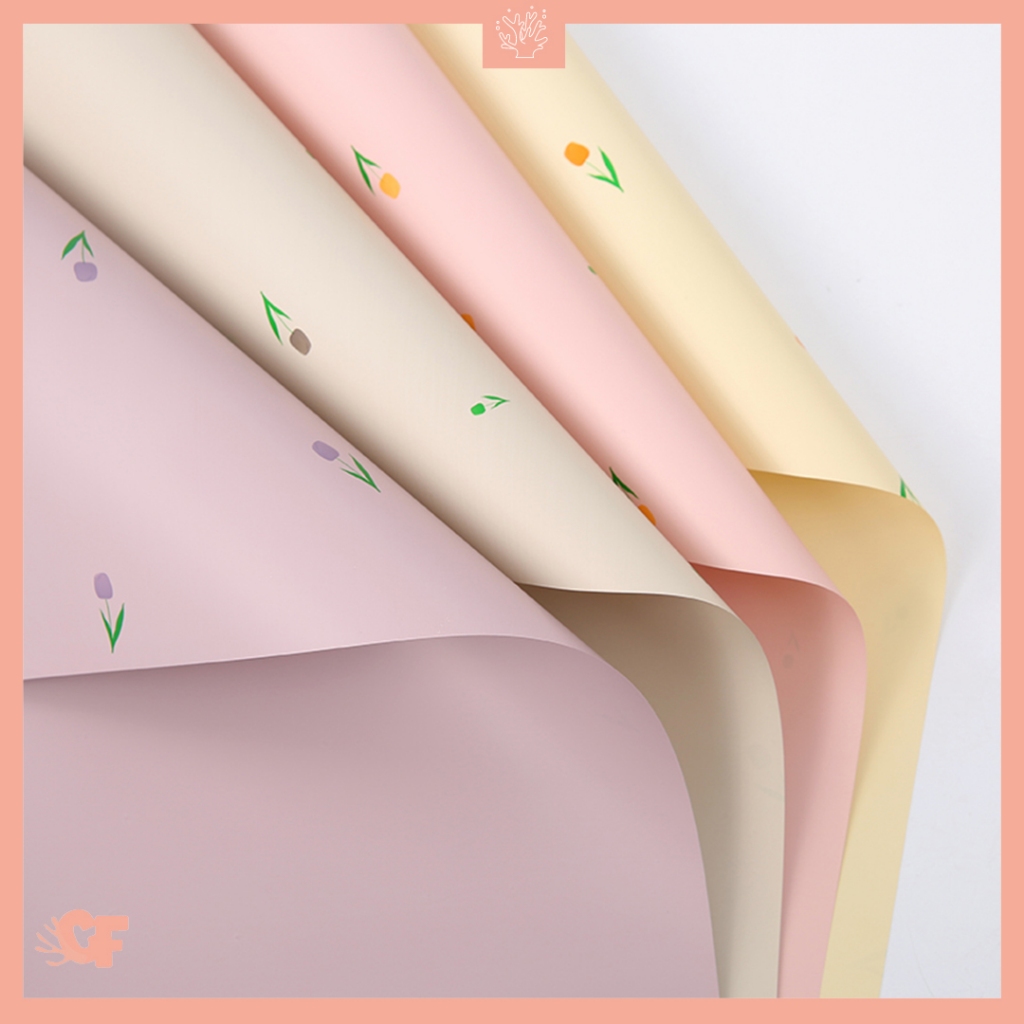 

20 LEMBAR Kertas Buket Bunga Motif Tulip Buket Bunga Flower Wrapping Cellophane KB6179
