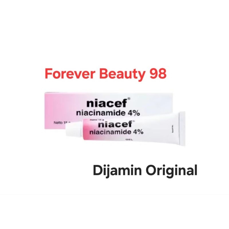 Niacef - Niacinamide 4% gel 15 gr untuk jerawat - BPOM