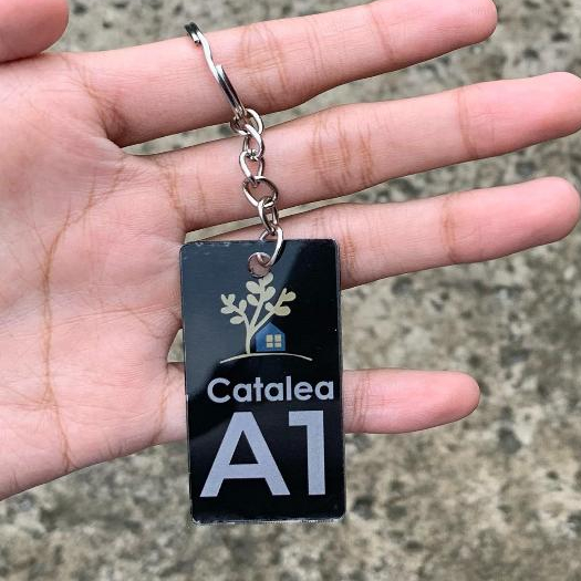 Gantungan Kunci Nomor Rumah Kosan Hotel Akrilik Custom KeyChain Acrylic