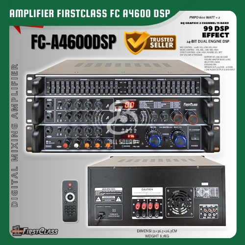 POWER AMPLIFIER FIRSTCLASS FC A4600 DSP BLUETOOTH ORIGINAL DIGITAL KARAOKE PROFESSIONAL AMPLI FCA460