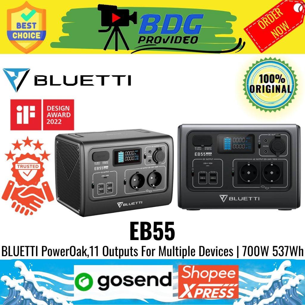 BLUETTI EB55 / Portable Power Station Bluetti PowerOak EB55 | 700W  537Wh