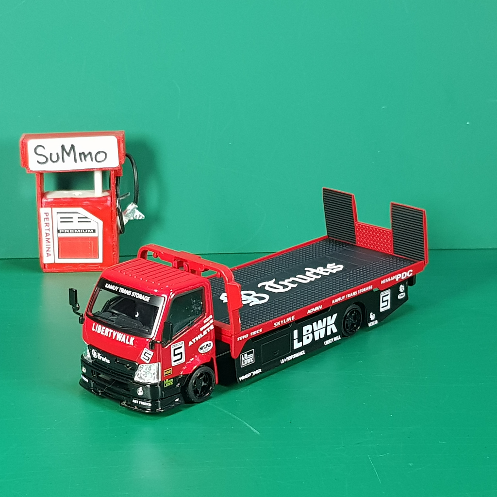 Micro turbo super LBWK custom tow truck diecast 1 64