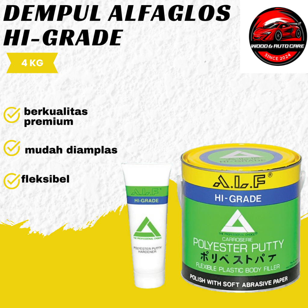 Alfaglos Hi-Grade Polyester Putty / Dempul Hi-Grade  4 KG
