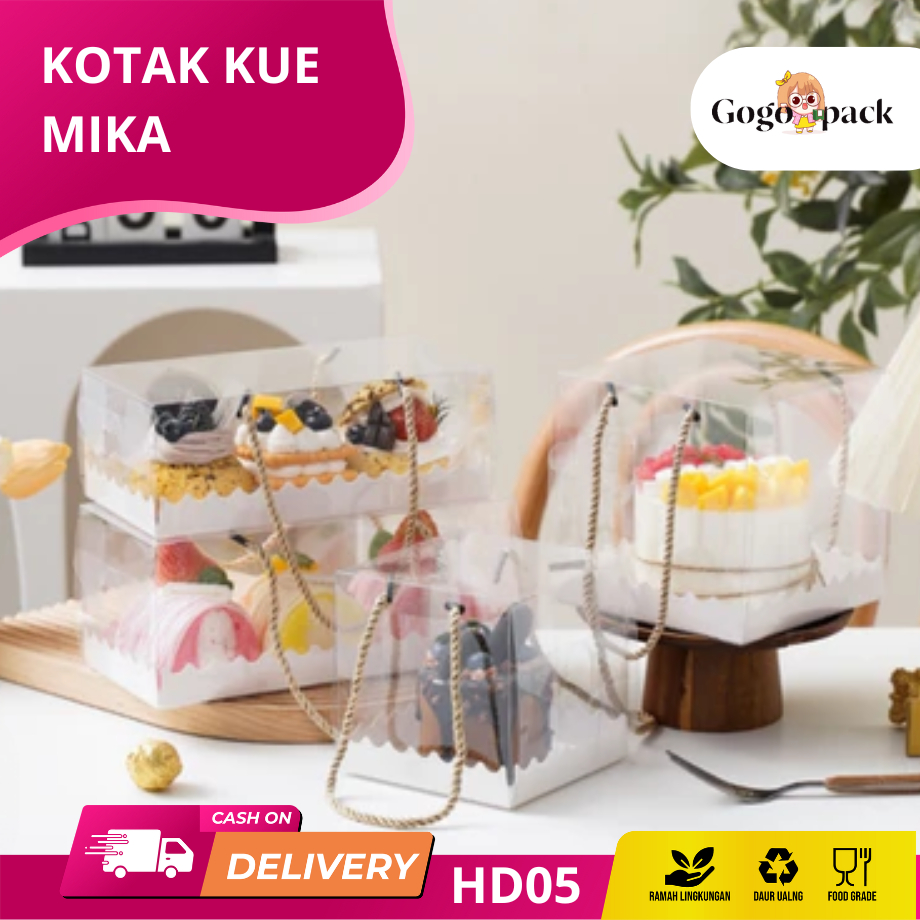 

Box Mika Persegi 16x16x16cm / Kotak Kue Mika / Box Cake Transparan / Box Tart / Box Bening Tart / Box Mika Transparan / Box Mika Kue Transparan HDI05