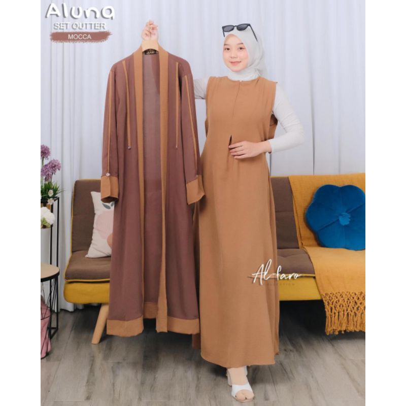 ALUNA SET OUTER by ALFARO / GAMIS ALUNA / GAMIS OUTER LEPAS PASANG / GAMIS POLOS / GAMIS KOMBINASI /
