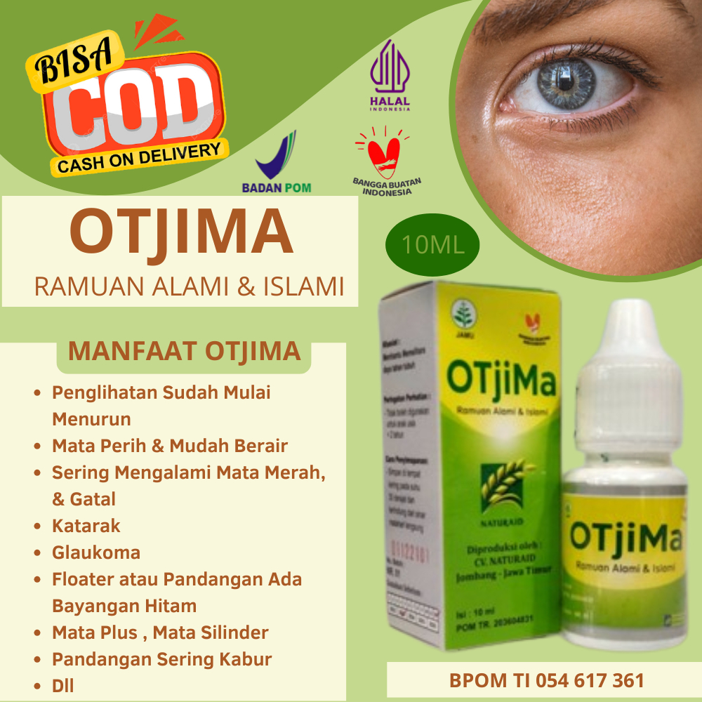 TERJAMIN Obat Tetes Mata Kering, Mata Merah, Sakit Mata, Gatal Berair Perih  OTJIMA BPOM