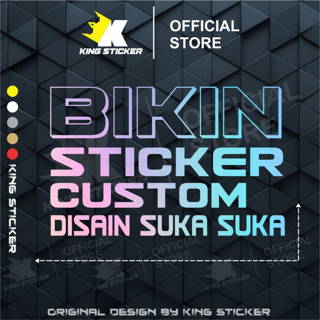 Sticker custom / Stiker mobil / sticker disain suka suka / stiker mobil custom