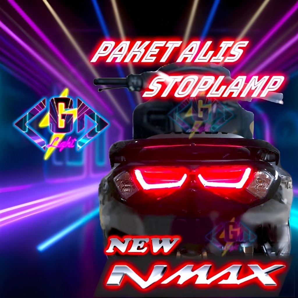 Alis Stoplamp New NMAX 2020-2022 + Devil Eyes Led Flexible Variasi Lampu Belakang Tanpa Reflektor