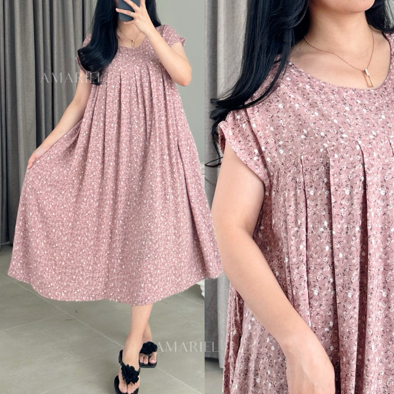 Amariel Santi BigSize Dress Daster Nyaman Bumil Friendly