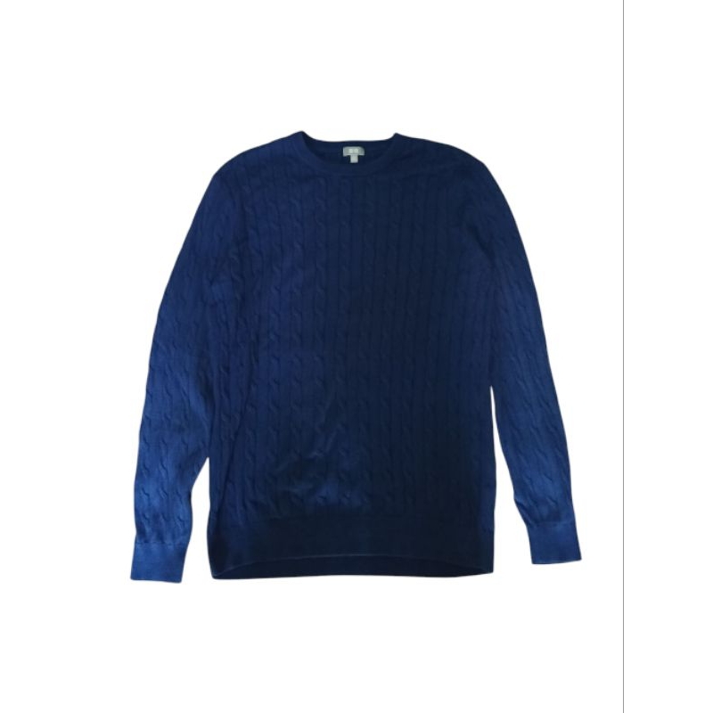 Uniqlo cable knit sweater uniqlo swater kepang sweater navy