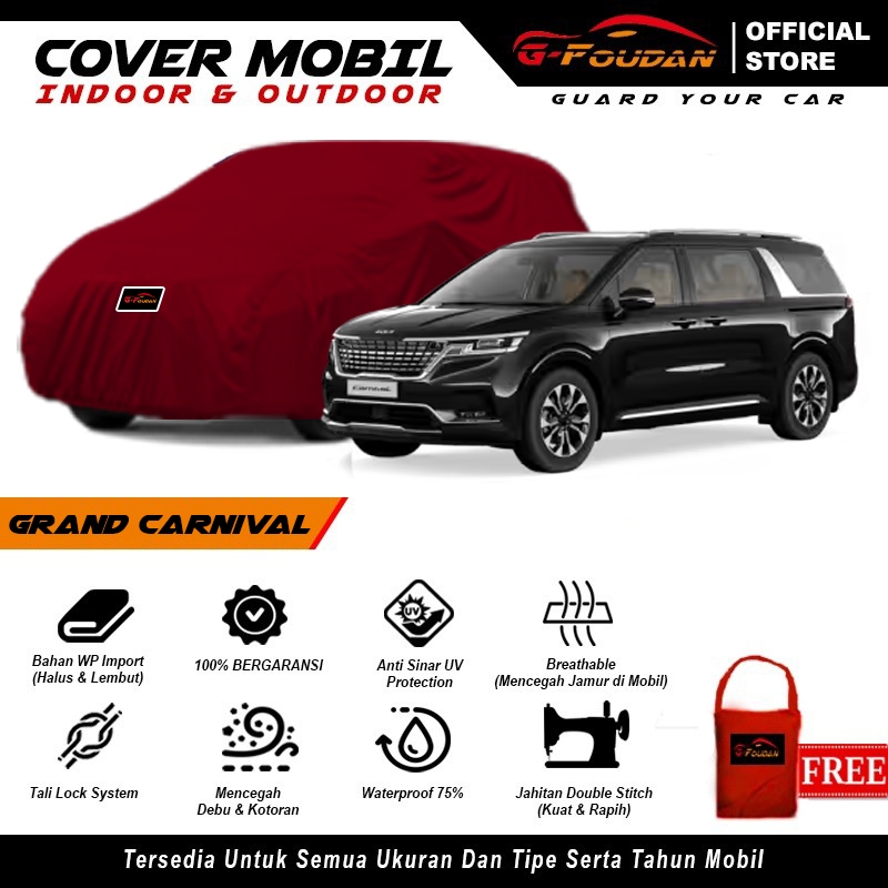 Body Cover Mobil Kia Grand Carnival / Sarung Mobil Kia Grand Carnival All Type / Selimut Penutup Man
