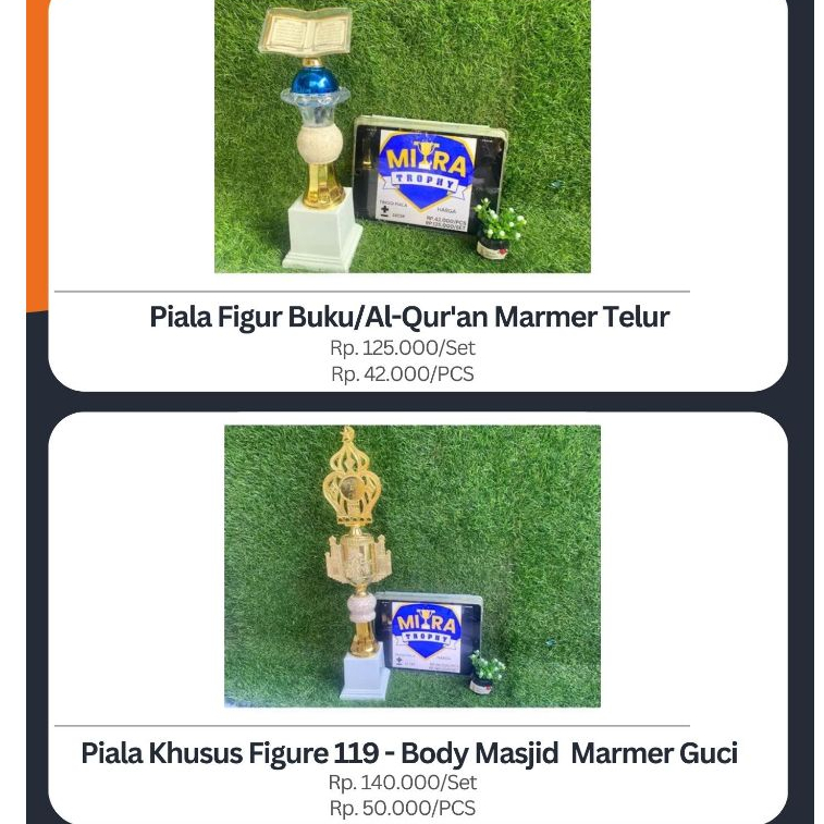 Trophy 2 Model Bening dan Masjid