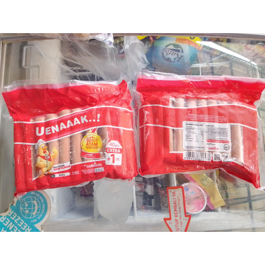 

Belfoods Sosis Ayam Uenaaak 950g Isi 40 Pcs + Extra 1 Pcs