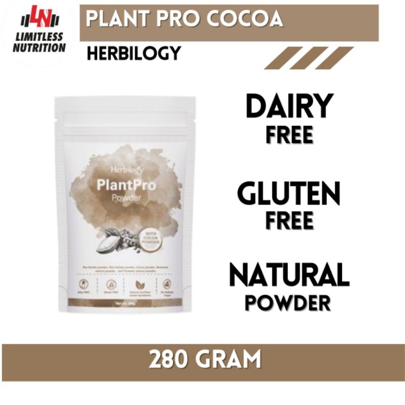 

HERBILOGY Plant Pro Powder 280G Vegan Protein Isolate - Chocolate