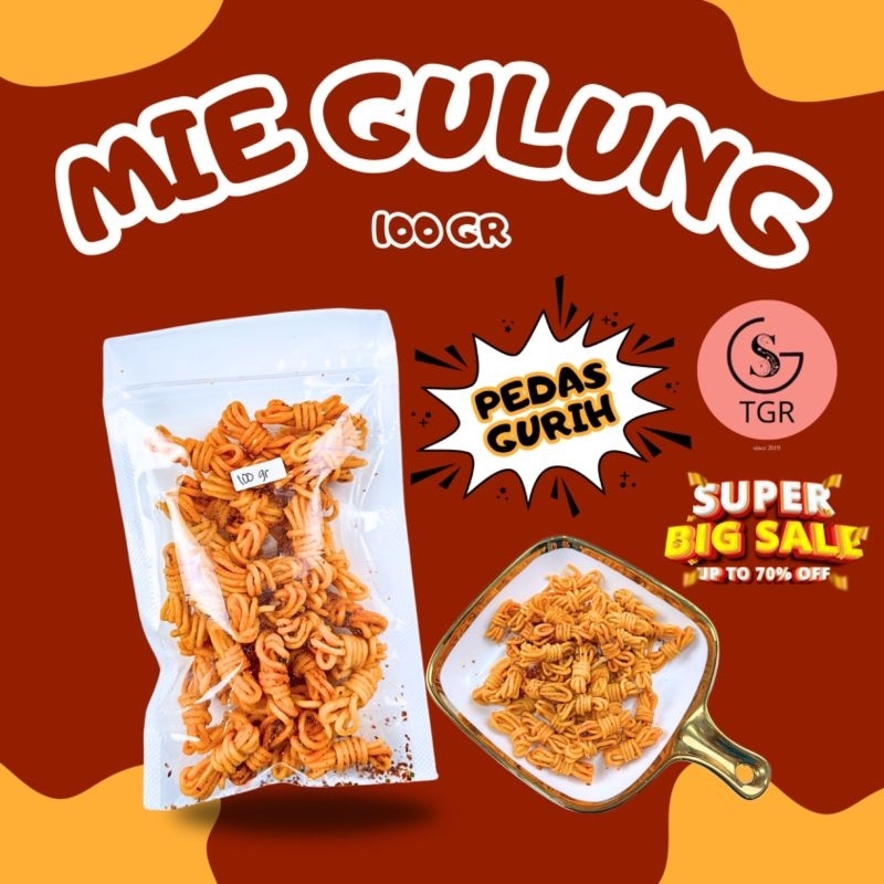 

100GR MIE GULUNG KRISPY DAUN JERUK Asin Pedas Food Snacks Cemilan Ayam