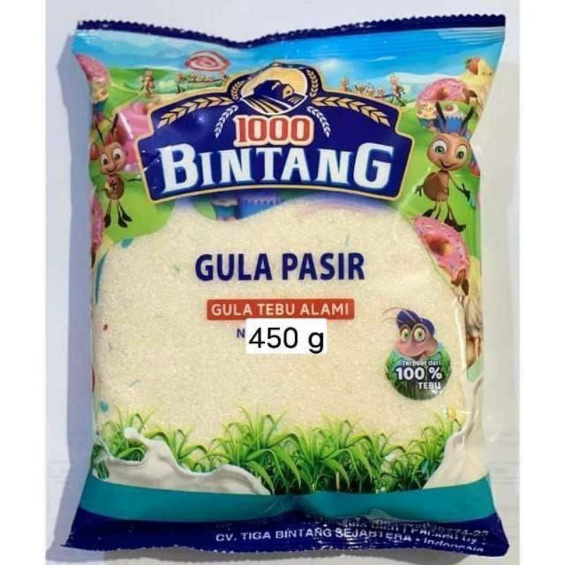 

GULA PASIR 1000 BINTANG 450 GRAM 450 gr 450gram