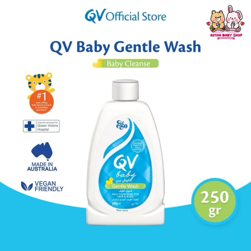 QV Baby Gentle Wash 250 gr (BIRU MUDA) - Sabun Mandi Bayi / QV Baby Body Wash