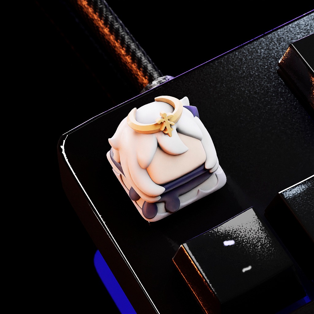 Paimon Genshin Impact Artisan Keycap OEM Profile For Cherry MX Compatible Switch Gateron Outemu Kail