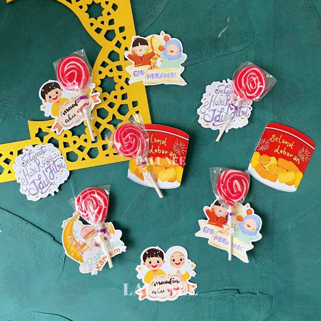 

Permen Lollipop Lebaran / Permen Ramadhan / Hadiah Snack Idul Fitri / Hampers Permen Hari Raya