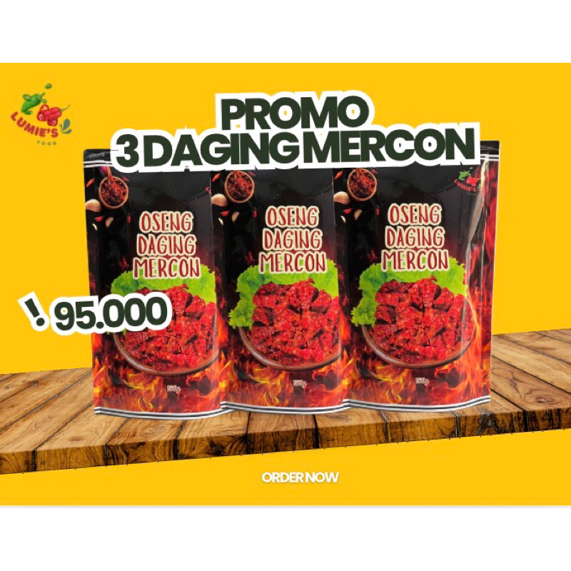 

Lumies Promo 3 Oseng Daging Mercon 150gram
