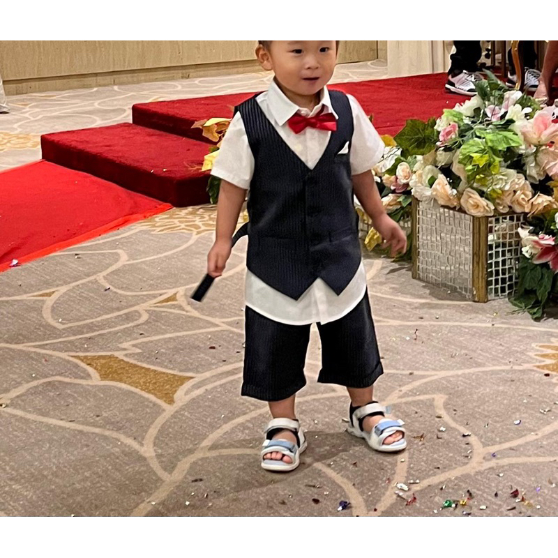 PRELOVED Baby tuxedo set tuxedo bayi baju kondangan celana panjang dan pendek tuxedo anak laki laki 