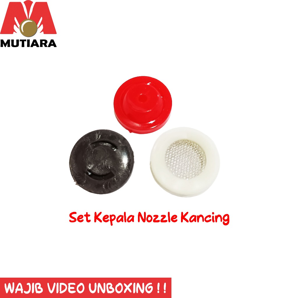 Nozzle Nosel semprotan KANCING lengkap Filter / Saringan (1 paket 3 jenis) seperti FOTO cocok  untuk