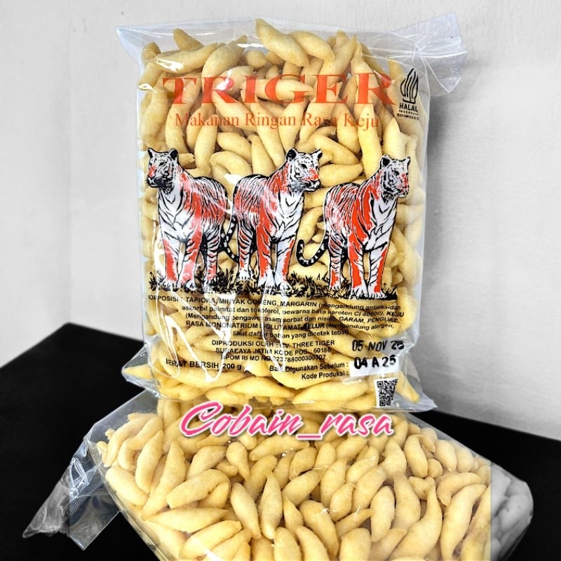 

TRIGER Bidaran rasa keju gurih HALAL dan BPOM 200g