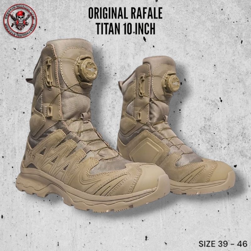 Sepatu Tactical Original Rafale taliputar 10inci Gurun sepatu Pdl gurun Rafale