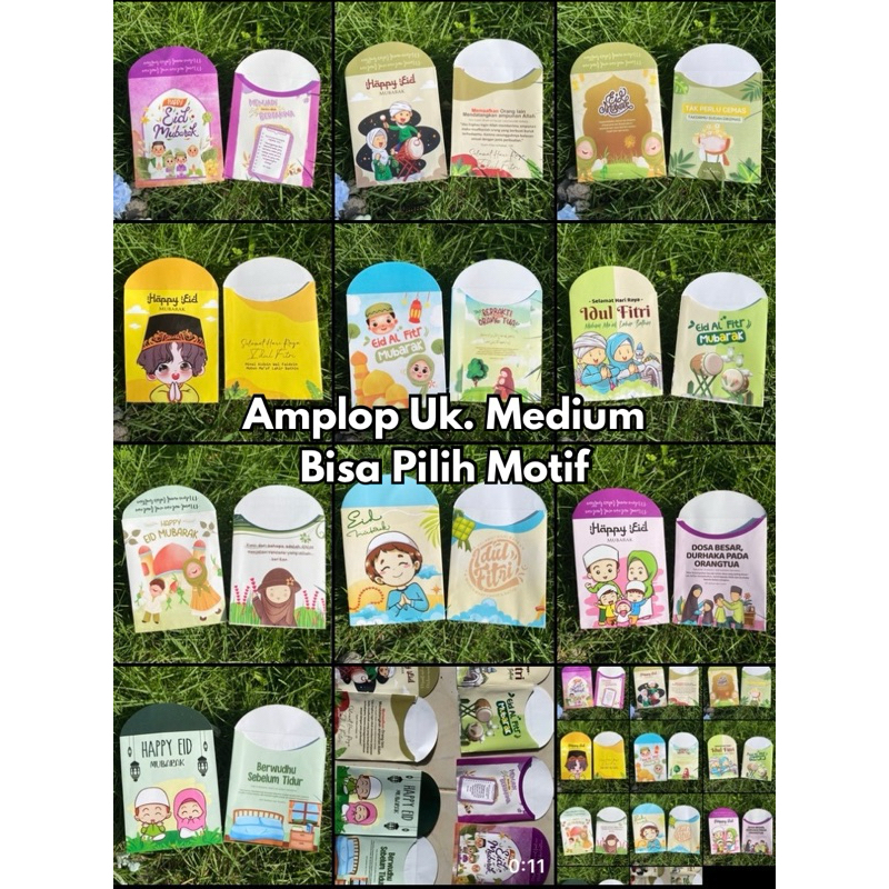 

(Bisa Pilih Motif)Amplop Lebaran Medium Motif Muslim, Islami, Kue | Ampau Hari Raya Idul Fitri | Uang Di lipat 1x