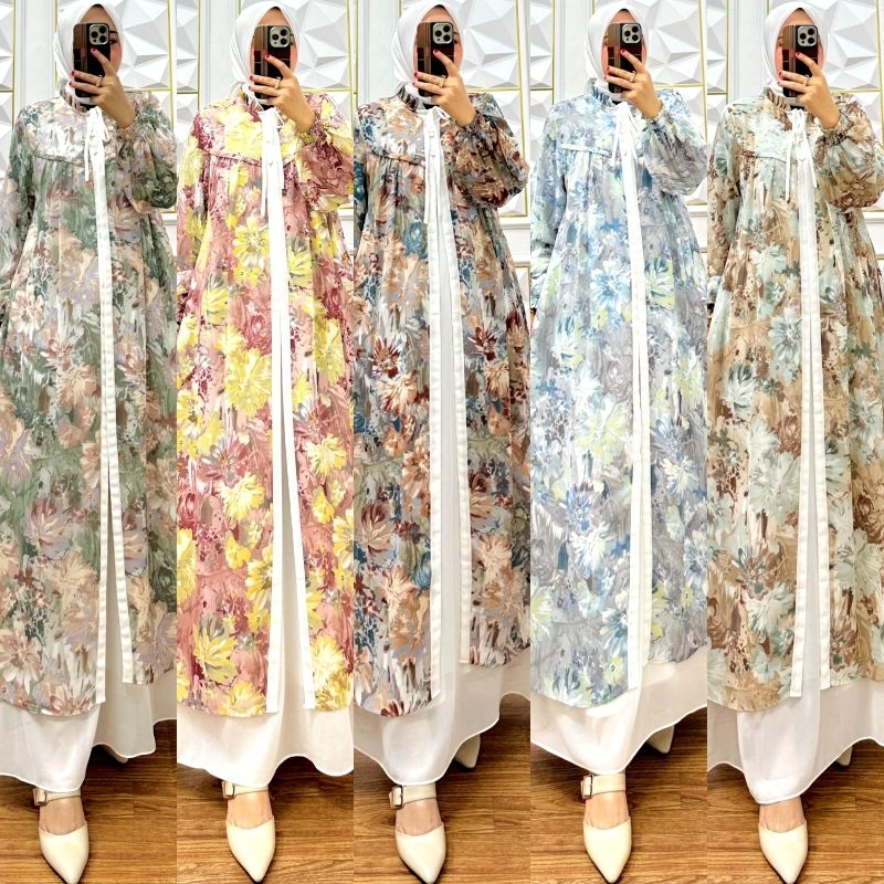 Gamis model outer / gamis outer / gamis ceruty model outer
